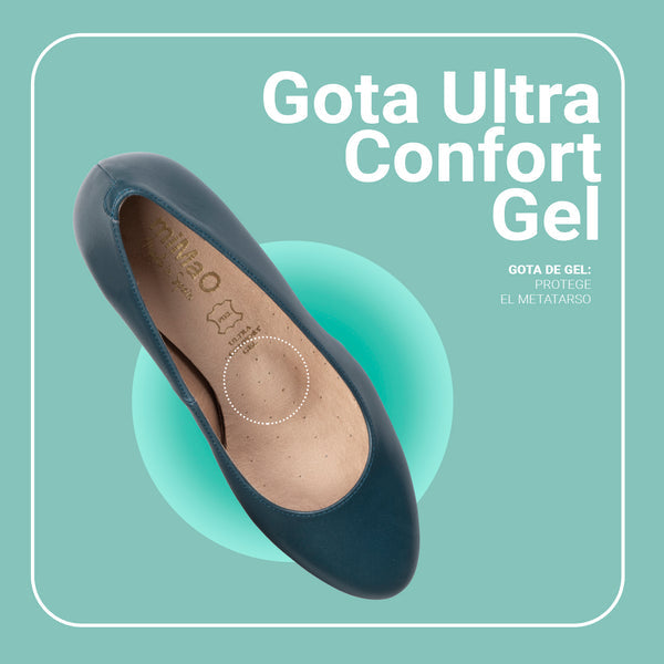 AZAFATA S - Zapatos de tacón bajo y plataforma MARINO