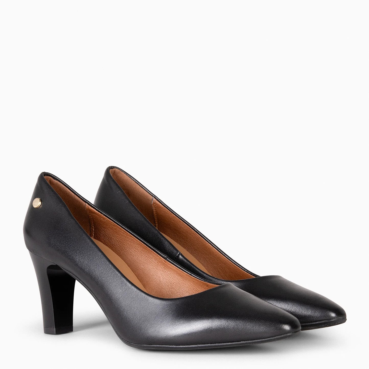 SABELA – Zapato de tacón medio NEGRO