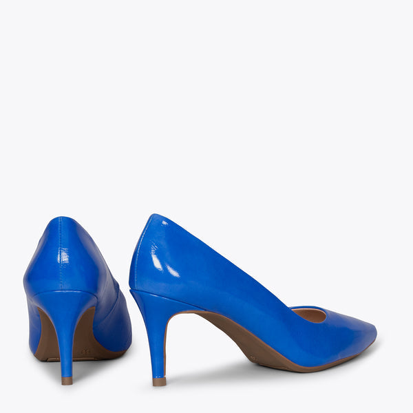 STILETTO - Zapatos de charol AZUL con tacón de aguja