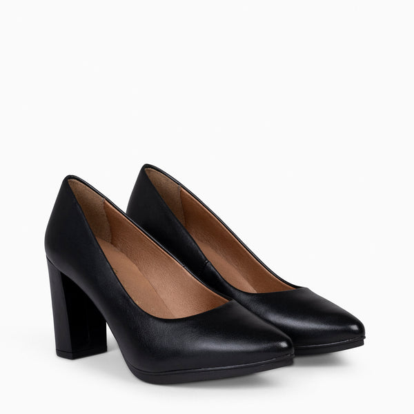 URBAN SALON - Zapato de piel de tacón alto NEGRO