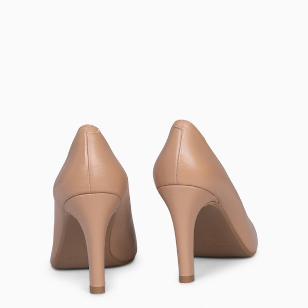 GLAM – Zapatos elegantes de tacón alto NUDE