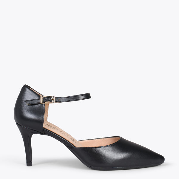 DONNA Zapatos cómodos con tacón fino NEGRO