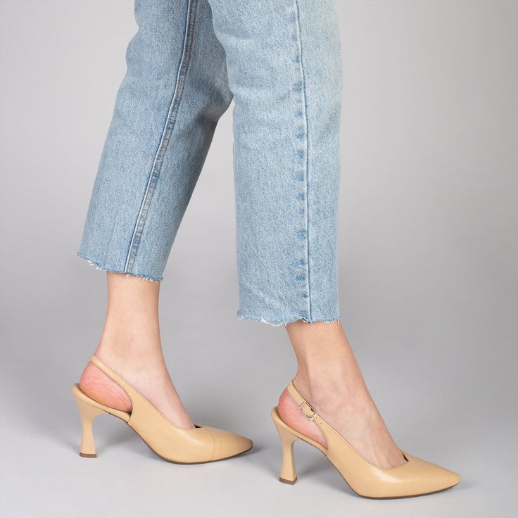 GLAM DESTALONADO – Zapatos de tacón destalonados de napa ARENA