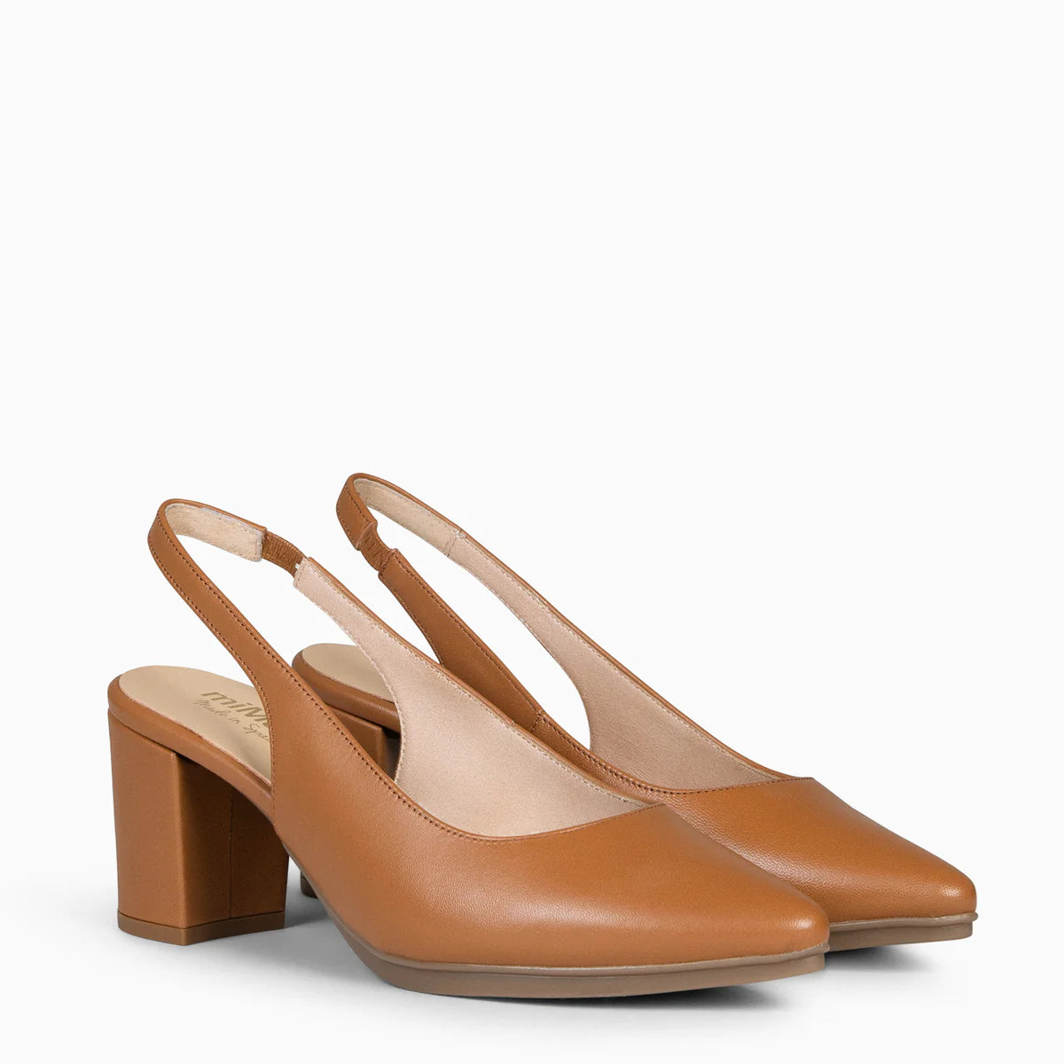 KYARA - Zapato destalonado CAMEL