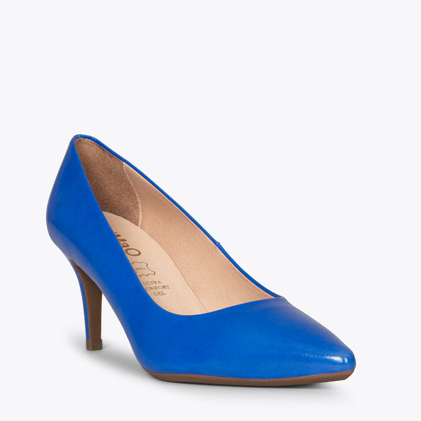 STILETTO - Zapatos de charol AZUL con tacón de aguja