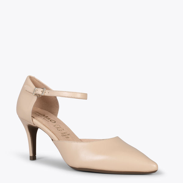 DONNA - Zapatos cómodos con tacón fino BEIGE